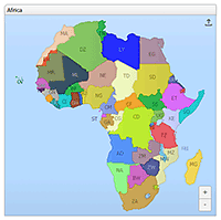 A map of African countries.