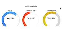 Examples of visual guides for circular gauge columns.