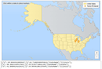 Dynamically plot Lat/Long points on a map.