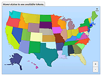 Shows some of many native map tokens in tooltips.